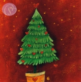 Postkarte Weihnachtsbaum