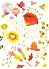 Postkarte Paradiesische Blumen