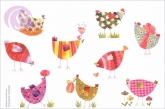 Deko-Sticker Verrückte Hennen