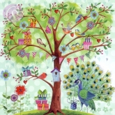 Postkarte Baum mit Geschenken