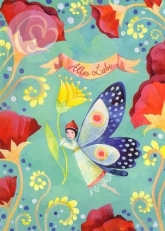 Postkarte Alles Liebe, Schmetterling