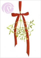 Postkarte Weihnachtsmistel