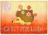 Postkarte Es tut mir leid, Igel