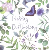 Postkarte Happy Birthday, Schmetterling