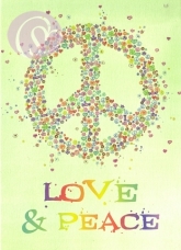 Postkarte Love & Peace