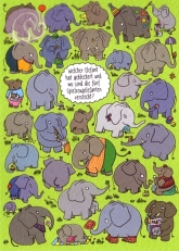 Postkarte, Rästelkarte Elefanten