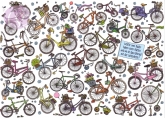 Postkarte, Rästelkarte Fahrräder
