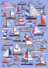 Postkarte, Rästelkarte Segelboote
