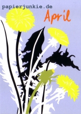 04/ Postkarte April, Flowers
