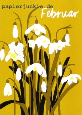 02/ Postkarte Februar, Flowers