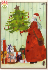 Klappkarte Adventskalender Weihnachtsmann