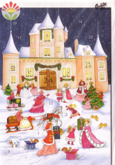 Klappkarte Adventskalender Prinzessinnenschloß
