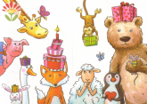 Faltkarte Happy Birthday, Freunde