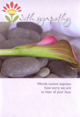 Klappkarte With sympathy