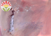 Postkarte Papiervögel