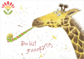 Postkarte Du bist groooßartig, Giraffe