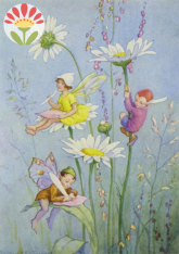Postkarte Joan in Flowerland