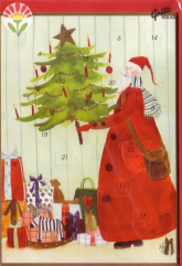 Klappkarte Adventskalender Weihnachtsmann