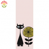 Lesezeichen Retro-Blumenkatze