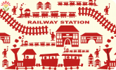 Frühstücksbrettchen Railway-Station