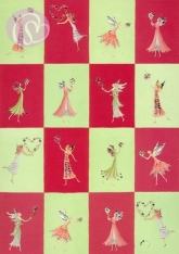 Postkarte Fairy Checkerboard