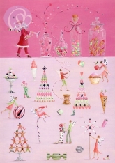 Postkarte Santa Candyland
