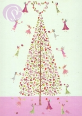 Postkarte Angel & Berry Tree