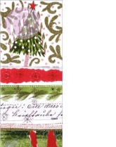 Geschenkkarte Weihnachtsbaum, Kerzen