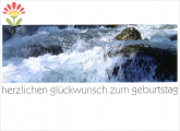 Postkarte Geburtstag, Wildwasser