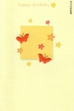 Klappkarte Schmetterlinge, orange
