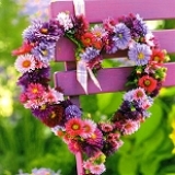 Postkarte Blumenherz