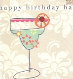 Klappkarte Happy Birthday, Cocktail
