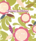 Klappkarte Happy Birthday, Blumen