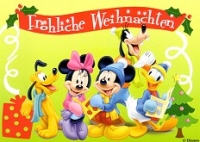 Postkarte Disney, Fröhliche Weihnachten
