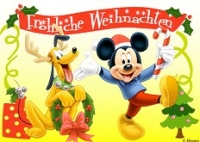 Postkarte Disney, Fröhliche Weihnachten