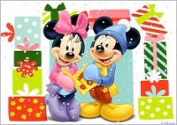 Postkarte Disney, Minnie + Mickey Mouse