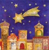 Postkarte Weihnachtsstern