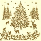 Postkarte Tiere im Wald