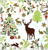 Postkarte Weihnachtswald