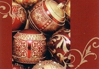 Postkarte Weihnachtkugeln