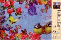 Teelicht-Karte Blaumeisen