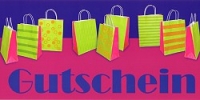 Postkarte Gutschein, Shopping %