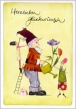 Klappkarte Geburtstag, Gartenzwerg