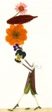 Klappkarte Blütenpost - Mann mit Blüten