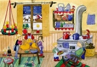 Weihnachtskarte Weihnachtsbäckerei