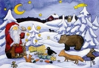 Weihnachtskarte Im Wald