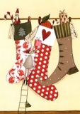 Postkarte Weihnachtsstrümpfe (R*)