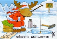 Weihnachtskarte Elch