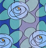 Klappkarte Blüten, blau