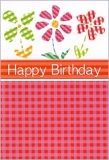 Klappkarte Happy Birthday, Blumen